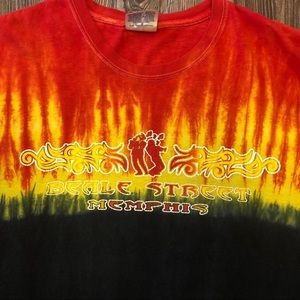 Tie Dyed Orange, Yellow, & Black Beale St. Memphis